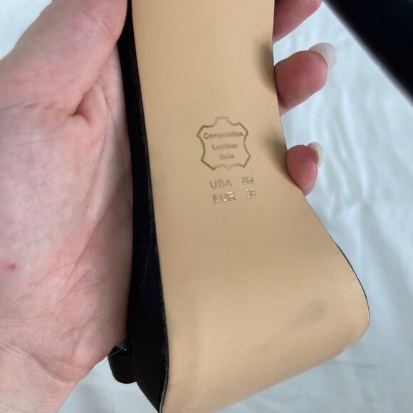 NINA BLACK HEELS WITH BEDAZZLED ANKLE DETAIL SZ 8 - Picture 5 of 7